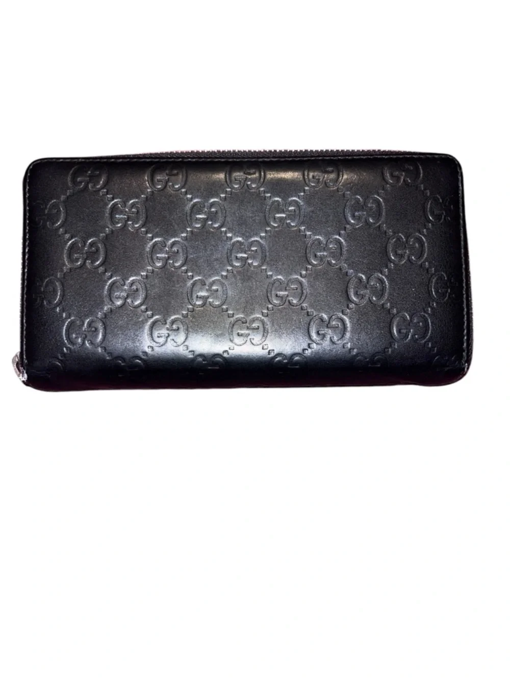 Gucci Black Embossed GG Zip Wallet - Picture 3 of 9